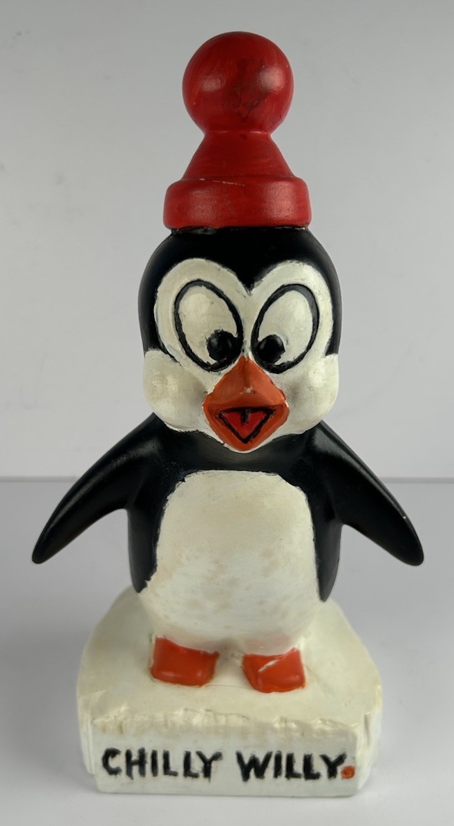 Vintage Chilly Willy Penguin Ceramic 9.5” H Statue Hand Painted 1975