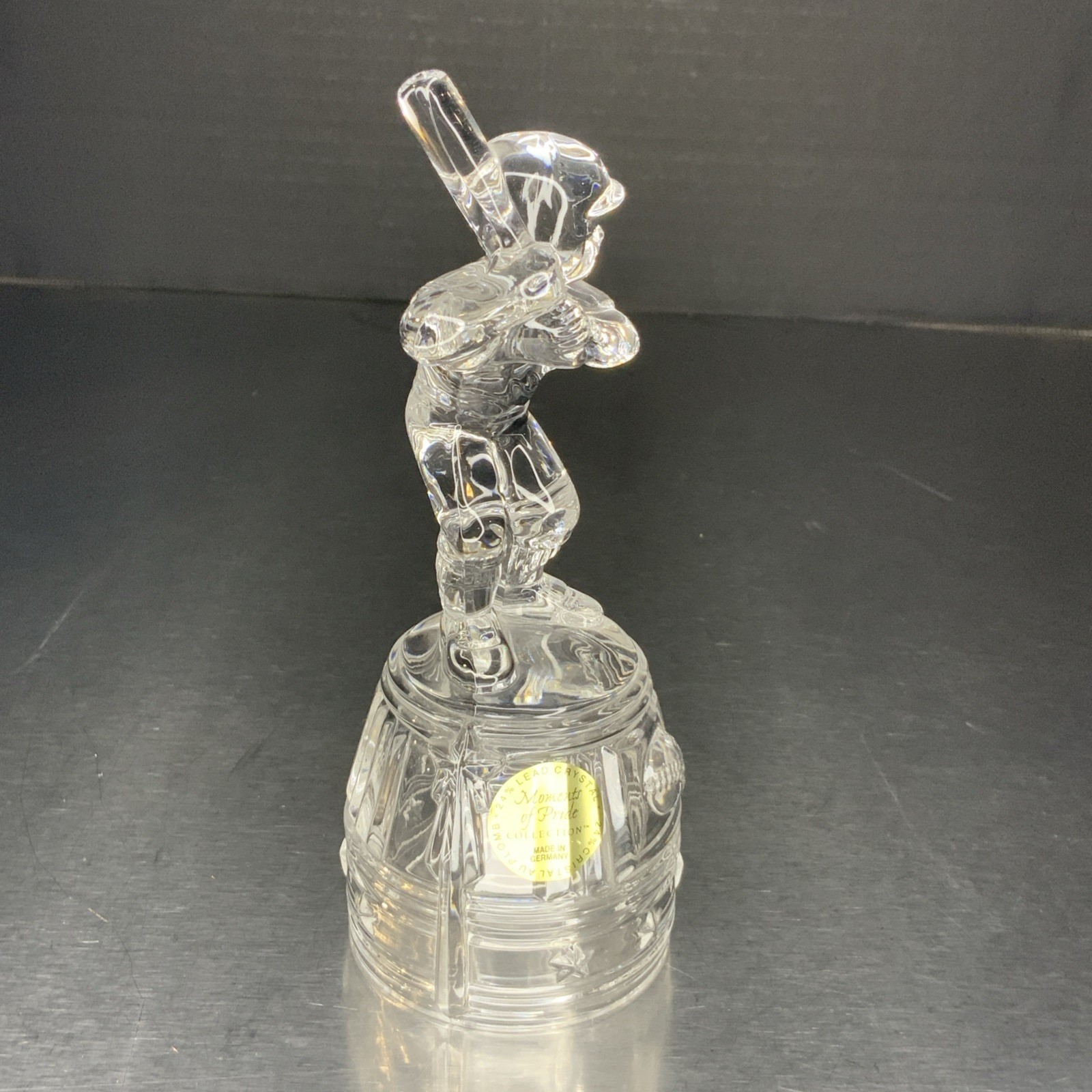 Moments of Pride 24% Lead Crystal Baseball Figurine 6.25″ Tall Made In Germany