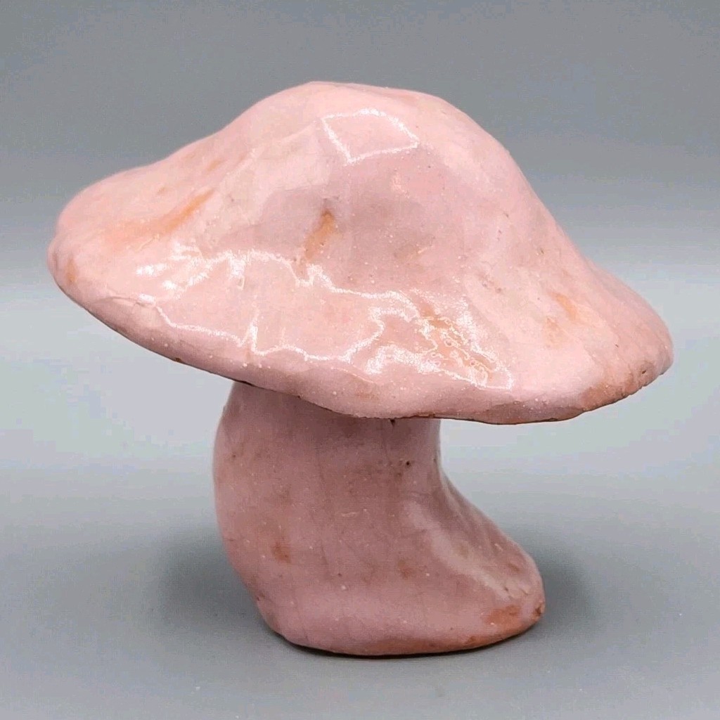 1960s-70s Handmade Ceramic Mushroom US Mid-Century Modern Decor Cottagecore Boho