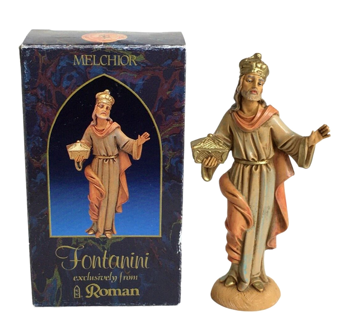 Fontanini Depose Italy Melchior King with Chest of Gold Wiseman 1992