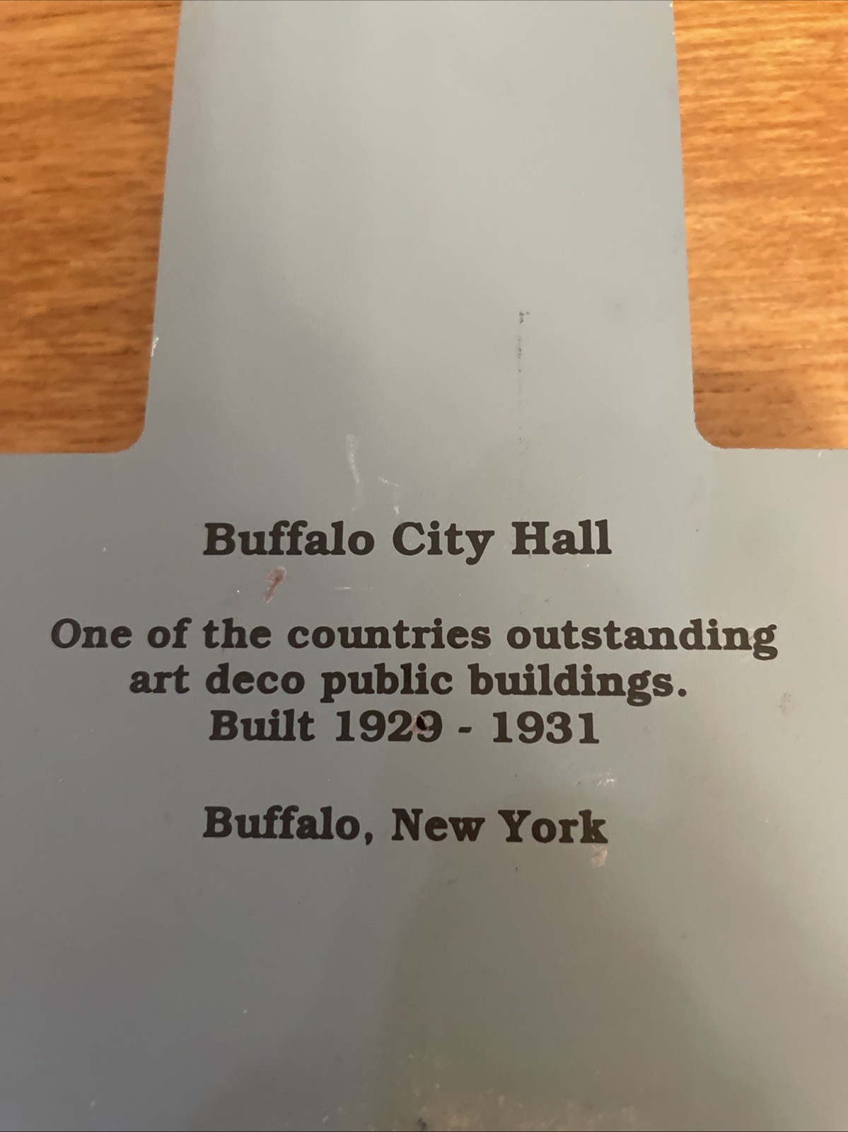 Vintage Wood Figurine Of Buffalo City Hall Building In New York By The Cats Meow