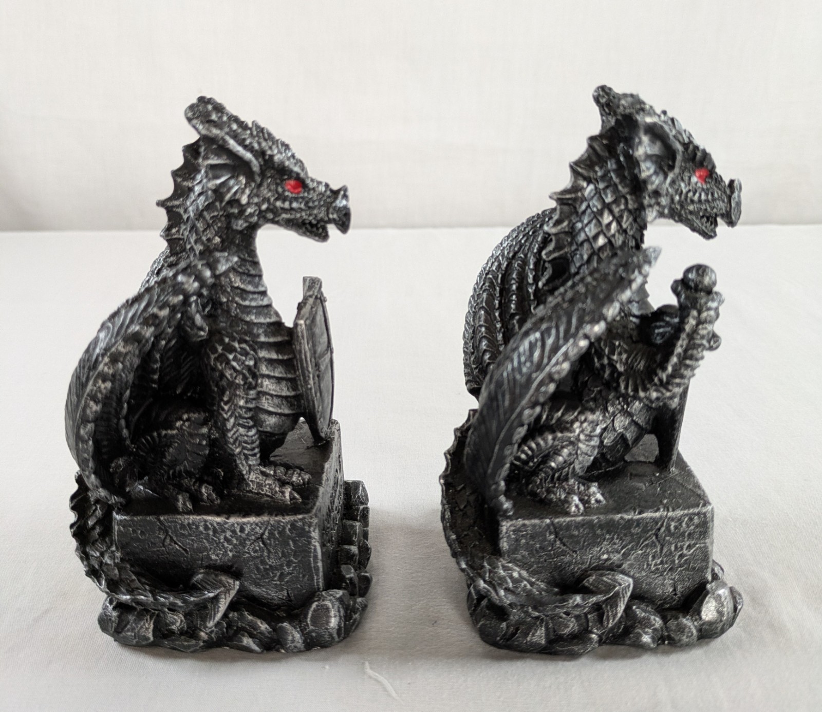 Medieval Dragon Guardian Figurines 2021 Set of 2 Guarded by Dragons Slay Demons