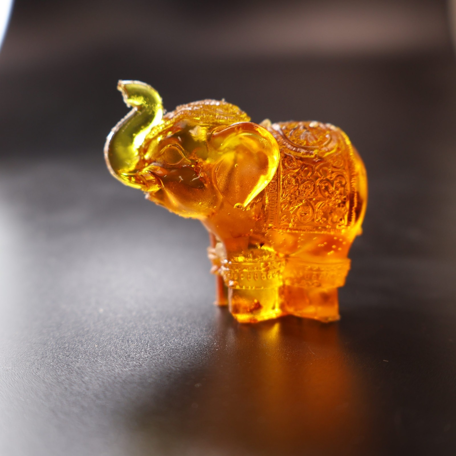 Lucky Elephant Baltic Amber Figurine — Made in USA | KIZIMA®