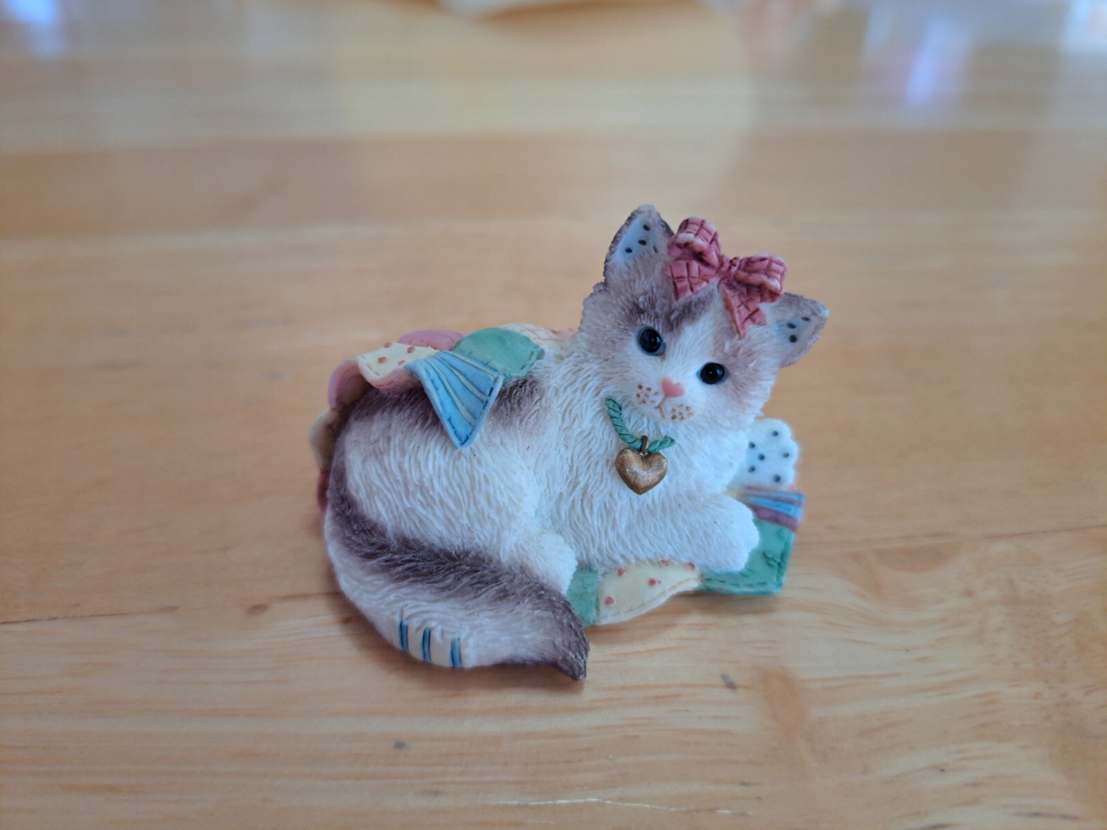 CALICO KITTENS Ragdoll Cat Mini Figurine A Breed Apart Quilt Heart Bow Kitty