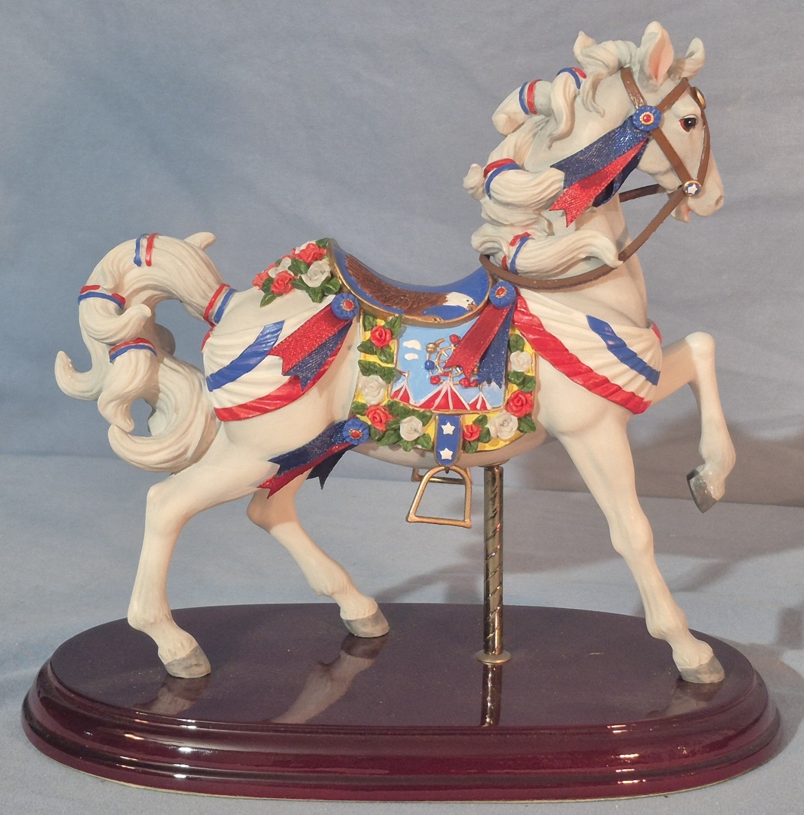 2002 Lenox The Country Fair Carousel Horse Collection, American Glory