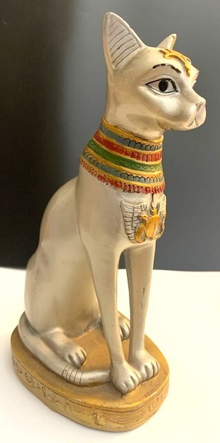 Bastet – Cat Goddess of Egypt STATUE / FIGURINE – Adorned with a 2x Asp Necklace