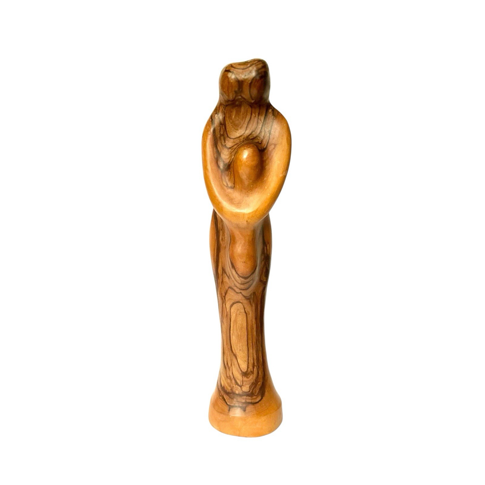 Signed Leon Bronstein Olive Wood Mother And Child MCM 14”