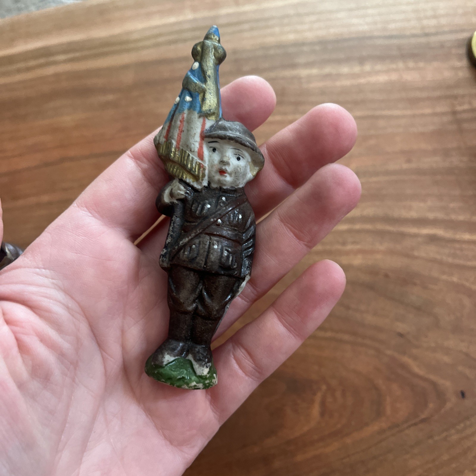 Vintage Bisque Porcelain Soldiers Made In Japan Lot Of 2