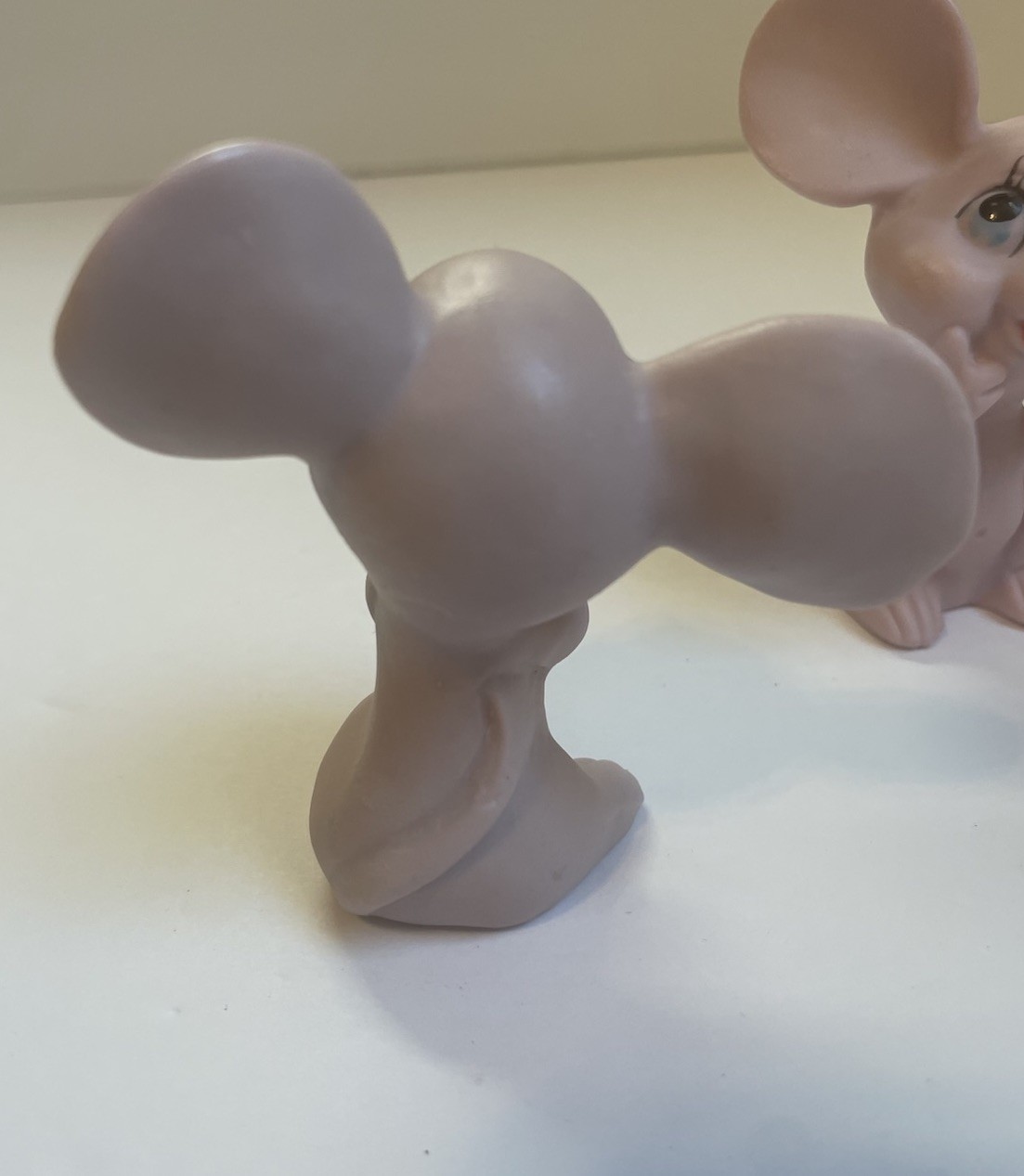 Vintage Mid Century Modern Ceramic Made In Japan Pink Mice Figurine Decor