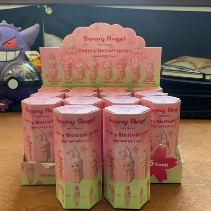 New Sonny Angel Figurine Blind Box Cherry Blossom Hanami 2 Pcs