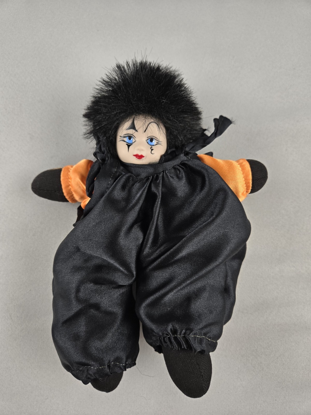 Porcelain Clown Doll, 8″ Tall