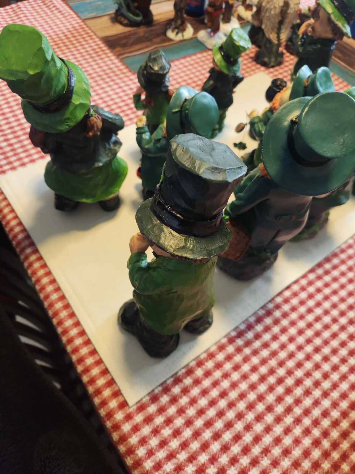 Vintage 10 Hand-painted Leprechauns