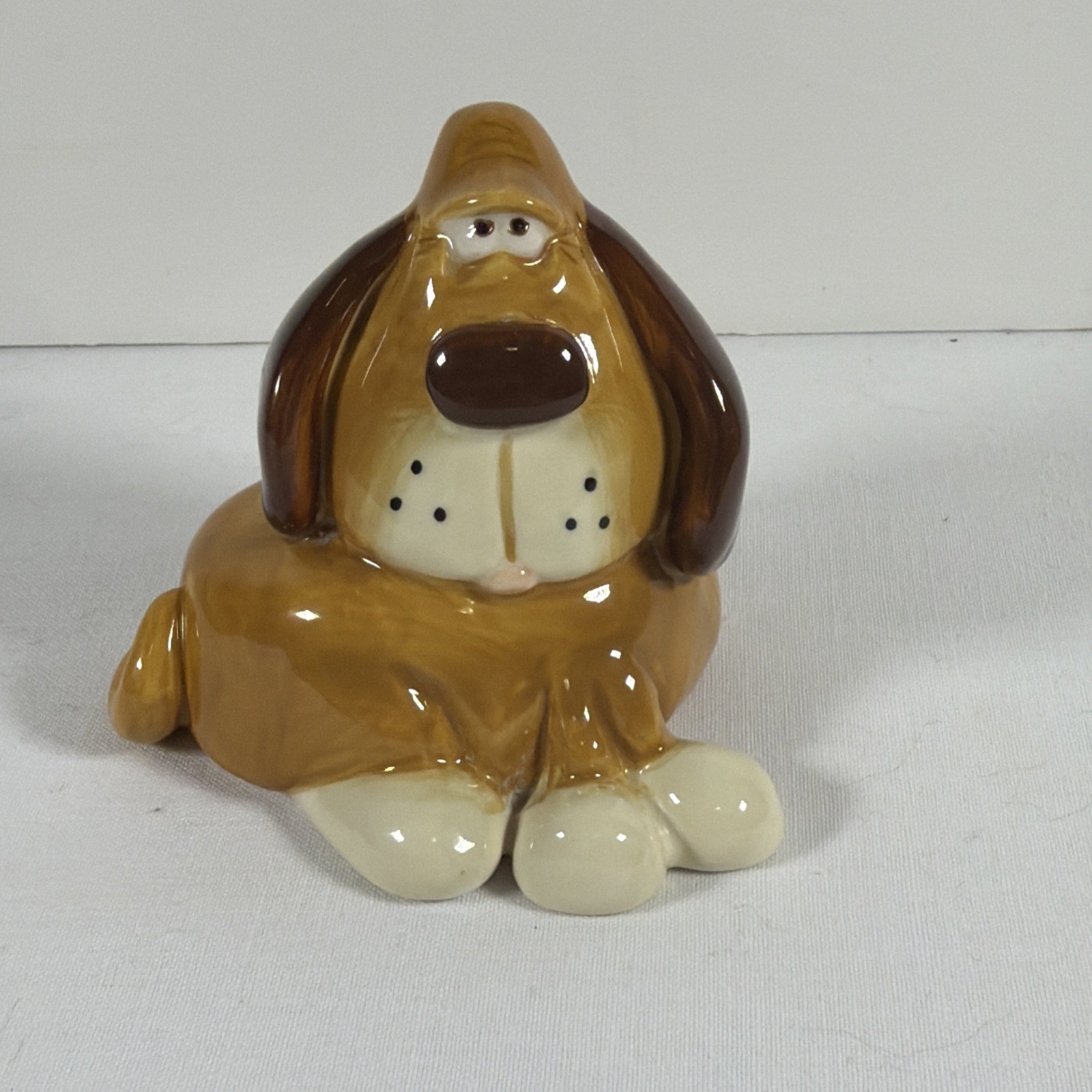 Adorable Douglas Russ Berrie Ceramic Dog Puppy Figure Figurine