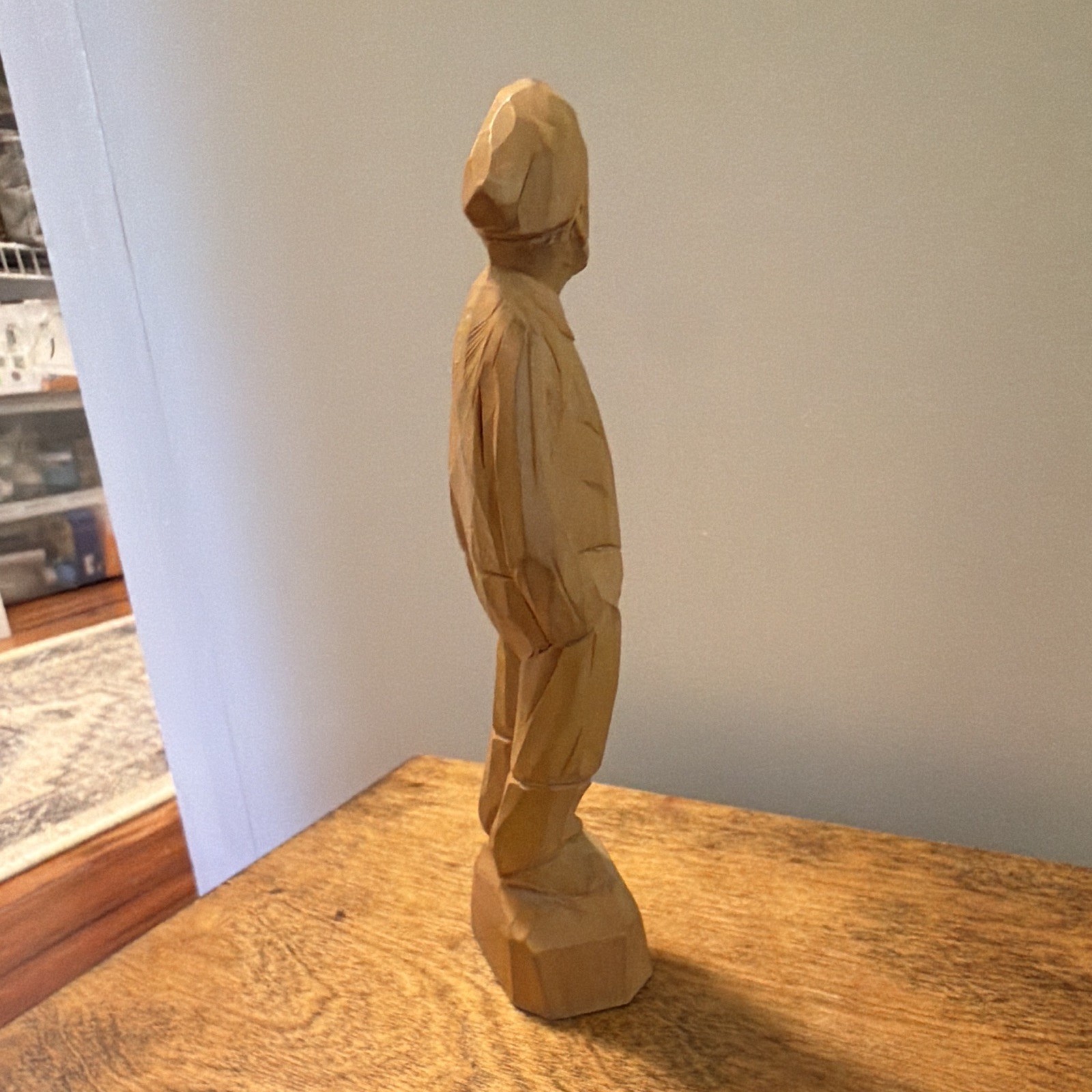 PAR A LA MAIN Hand-Carved Wood Man Figurine by Hugo L. Baker 1900-1919