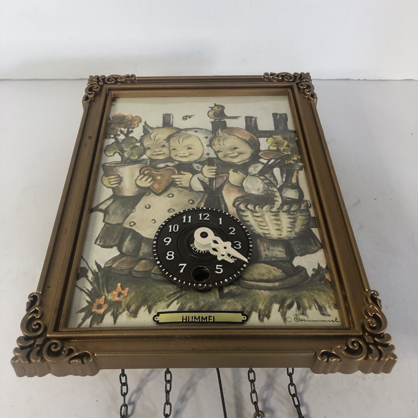 HUMMEL WALL CLOCK FAUX Princess 6.5” x 5” (Not Tested Made In W. Germany Plastic