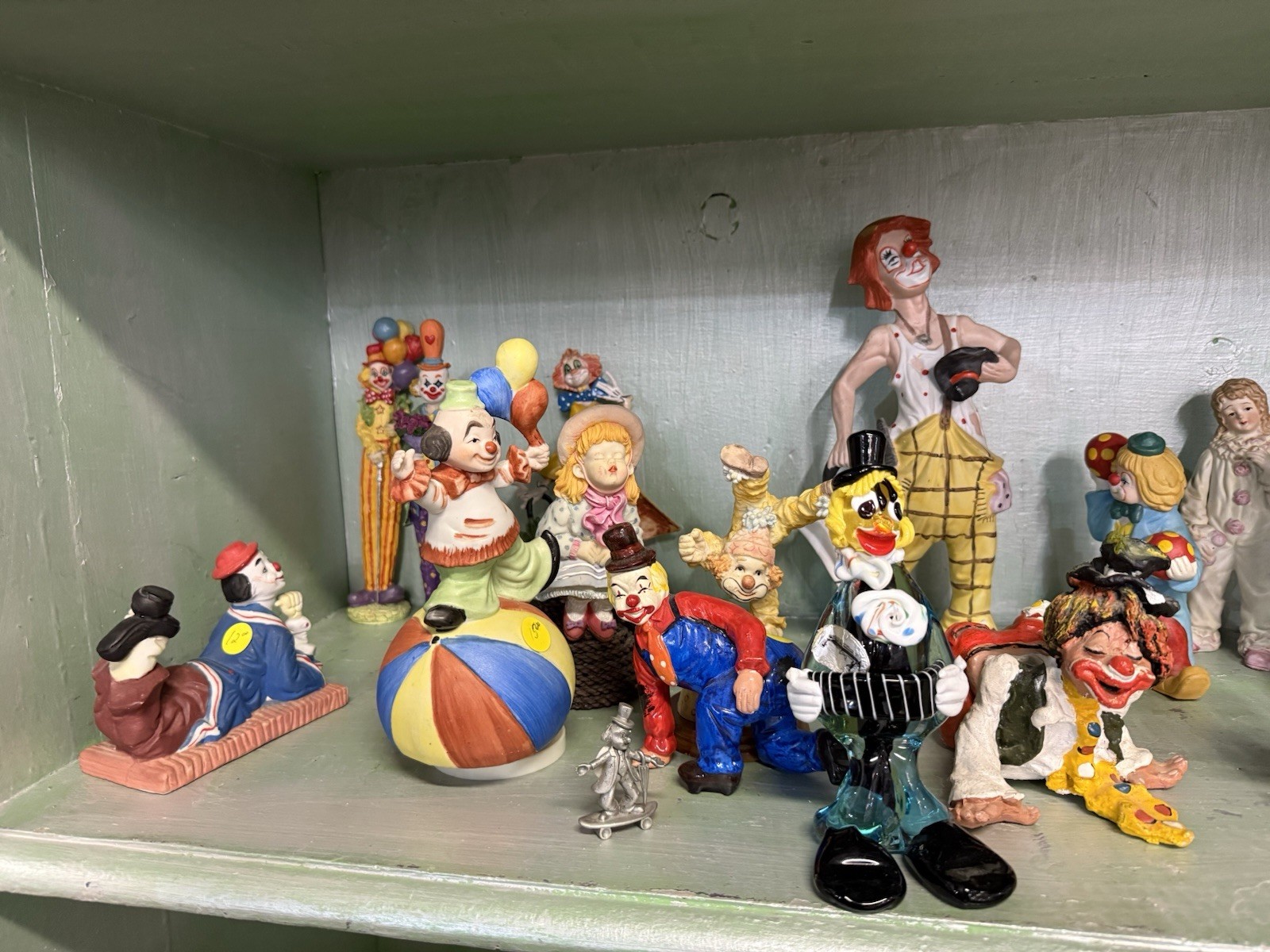 Vintage Clown Figurine Collection Multicolor Ceramic selling as set