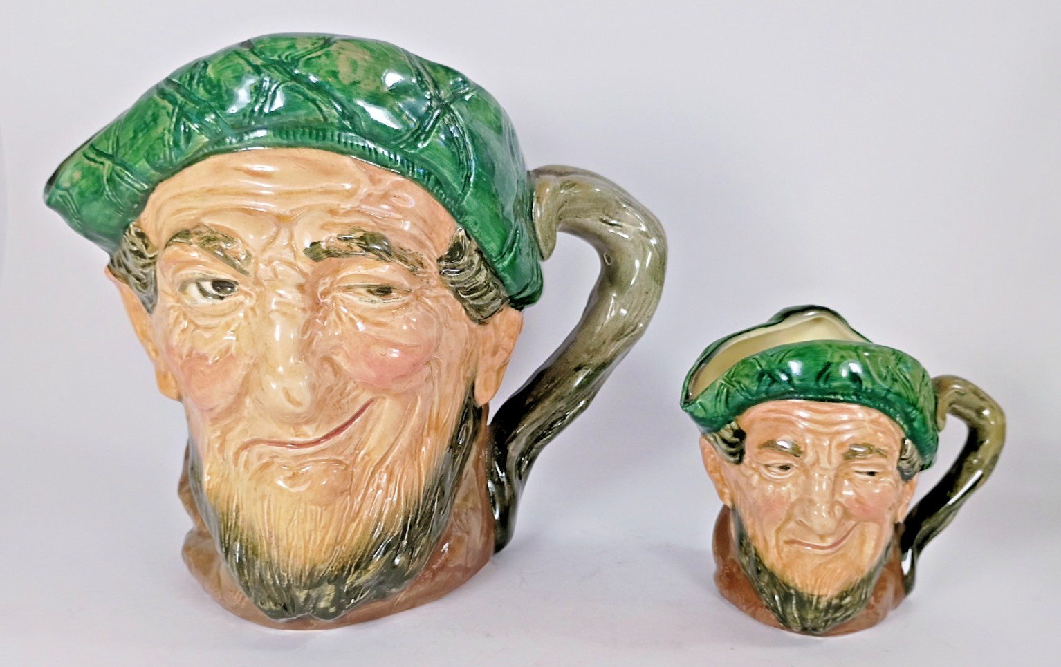 VINTAGE 1959 ROYAL DOULTON TOBY 6.25″ Tall MUG AULD MAC, with Matching Mini Mug.