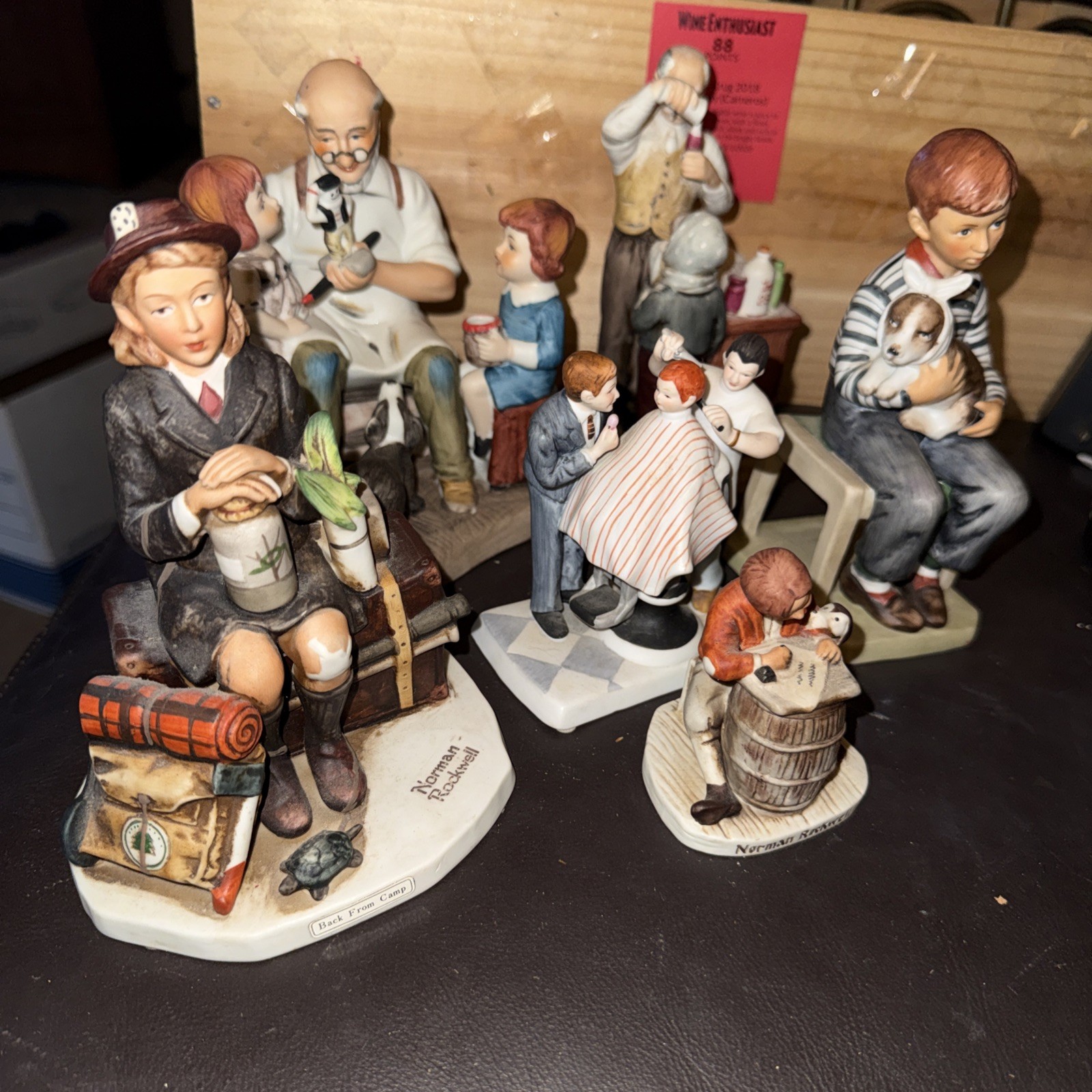 Vintage Norman Rockwell Porcelain Figurines Collection Lot of 6 Gorham Grossman