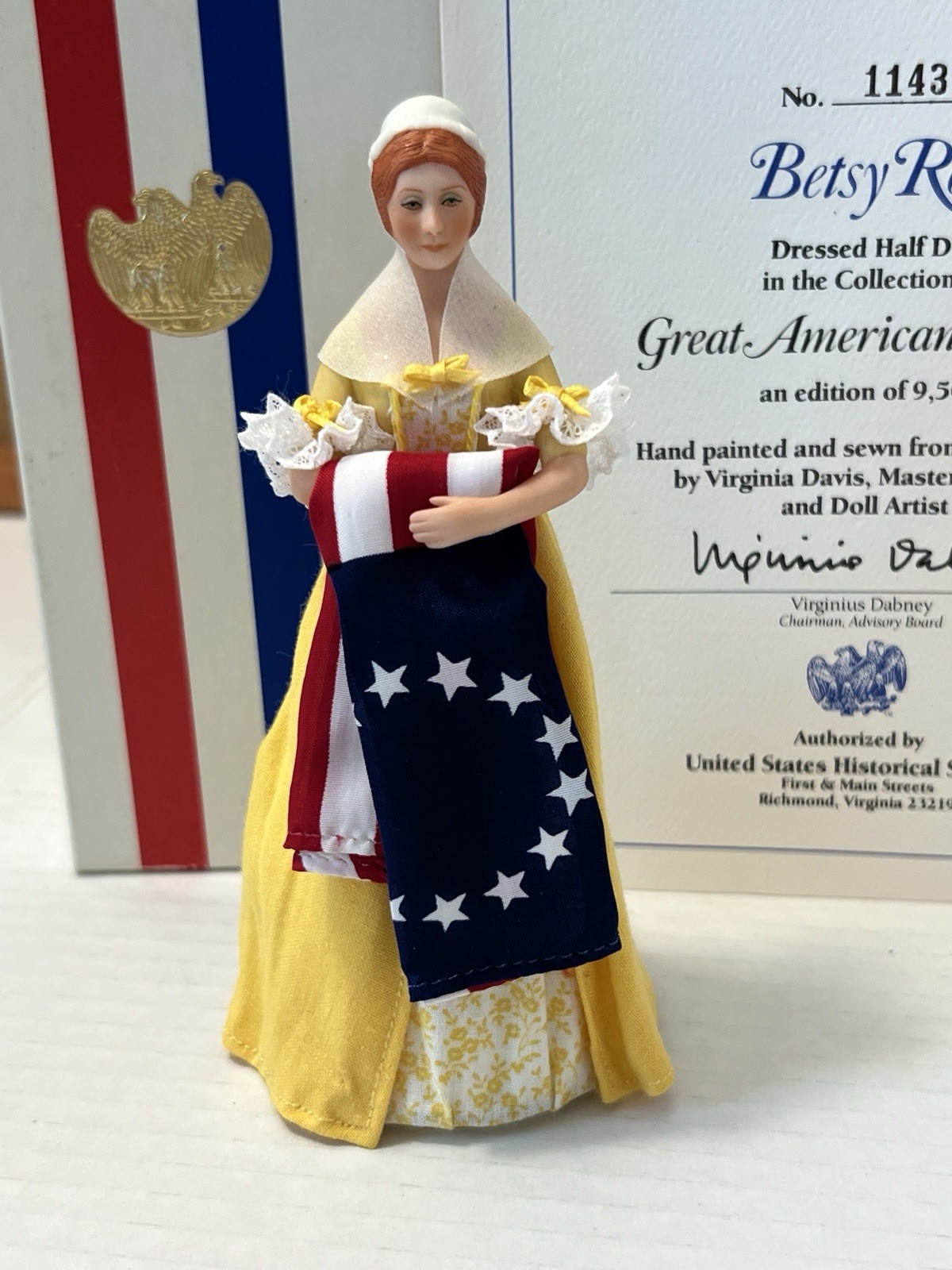 VTG Great American Women Betsy Ross Doll Figurine 1143 US Historical Society