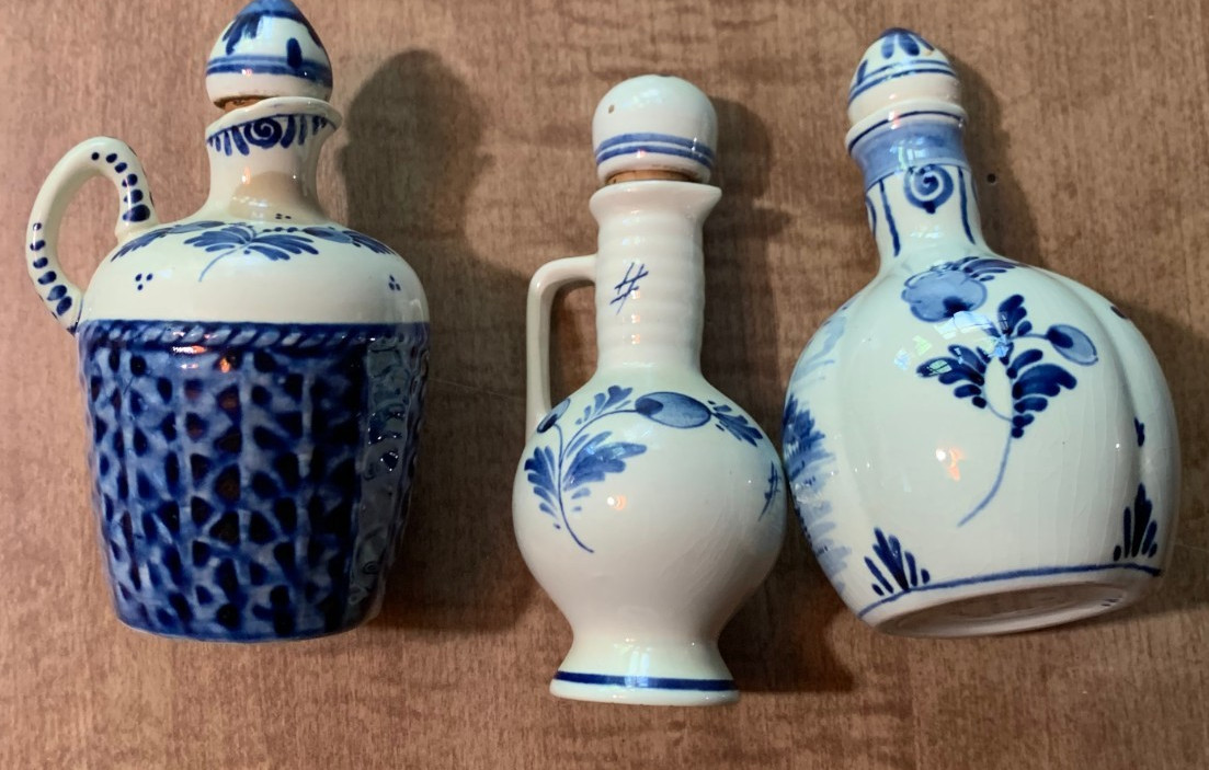 Lot Of Vintage P Hoppe Delft Holland Ceramic Figurines Hand Painted