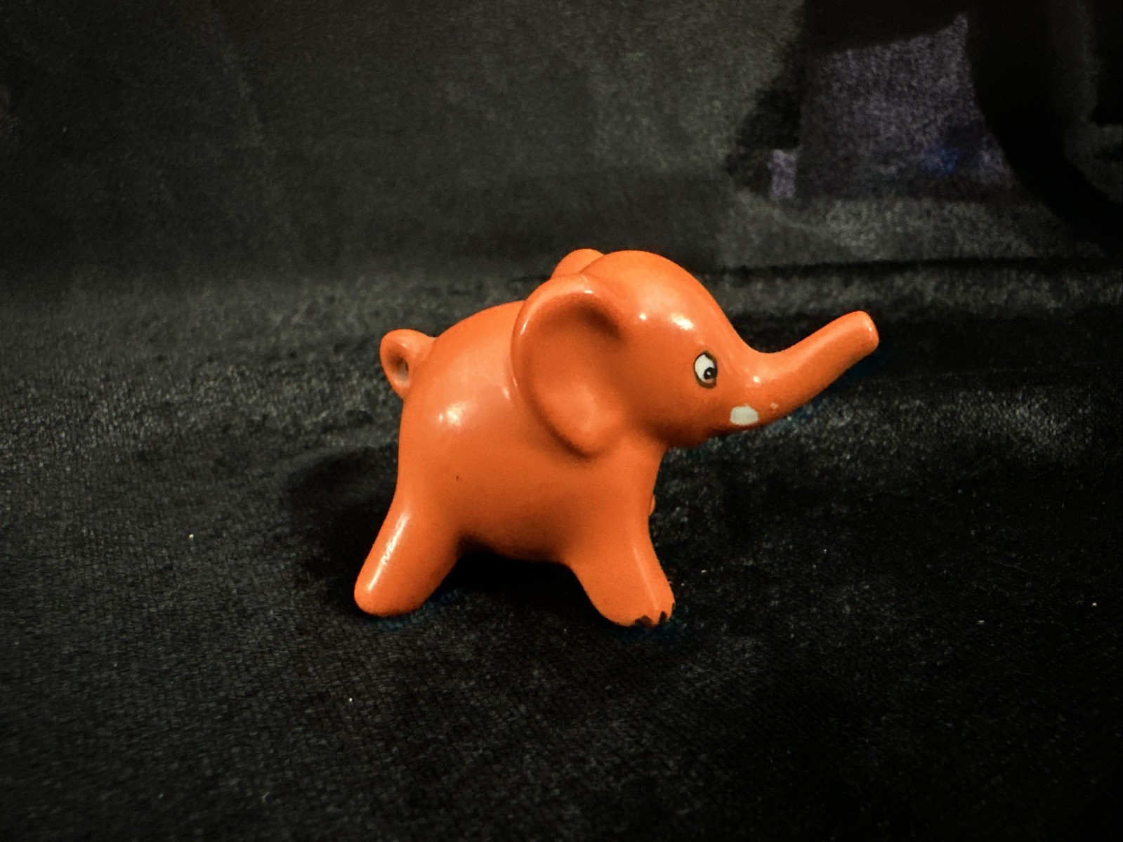 Vintage Orange Goebel Mini Elephant Figurine EUC Rare