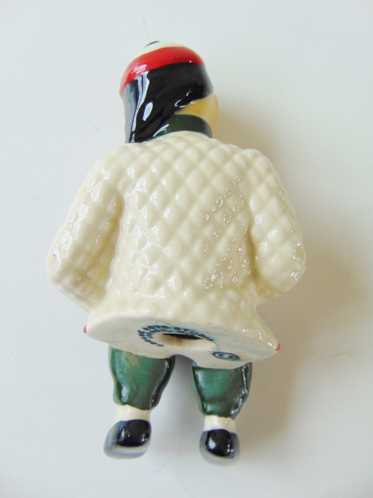 Pair of Vintage Ceramic Art Studio Shelf Sitter Figurines, Chinese Girls
