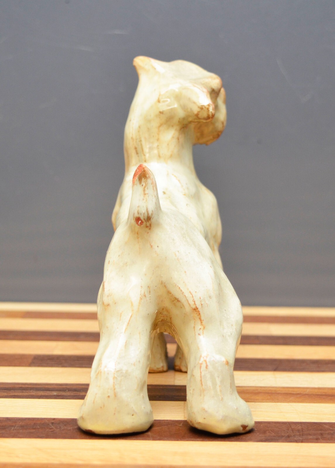 Antique Ceramic Petri Tegelen Piet Peters Boxer ? Dog Dutch Netherlands Pottery