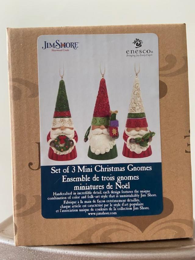 Jim Shore Christmas Gnomes – Set of 3 Ornaments 6009186 (FREE SHIPPING)