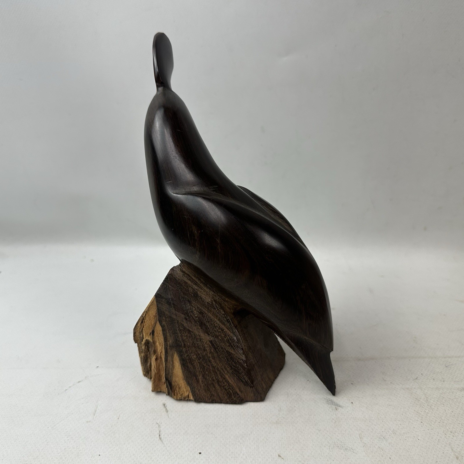 Ironwood Carved Partridge Quail Figure Hand Carved Wooden Sculpture