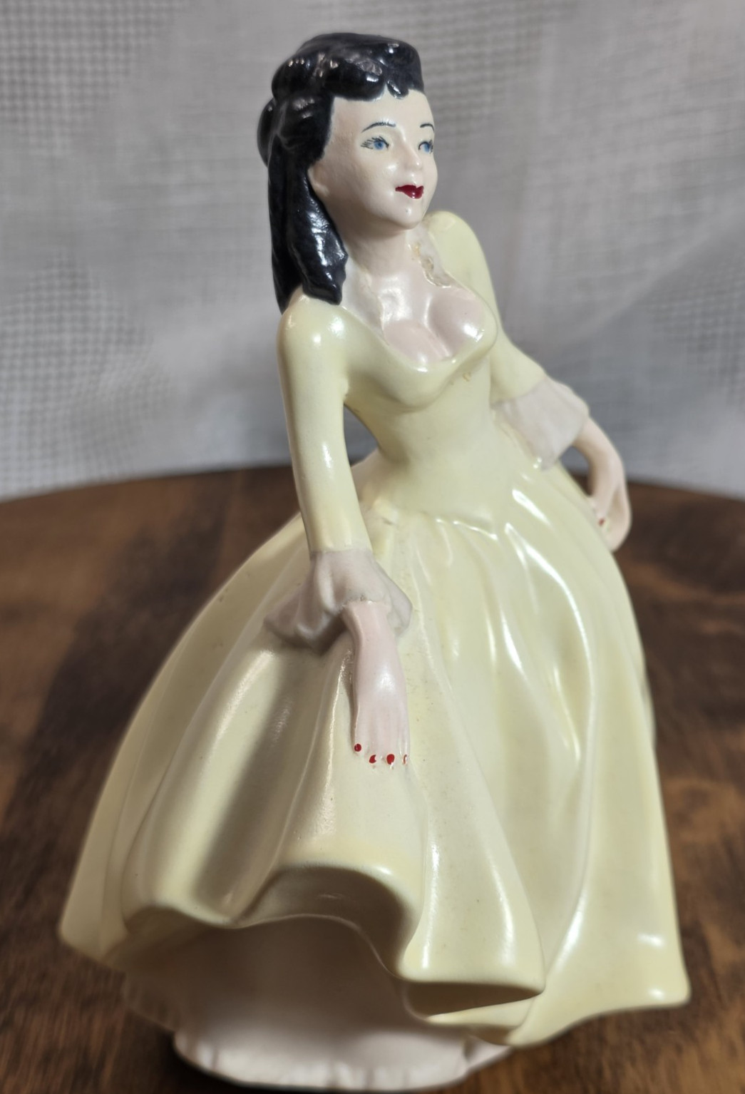 VTG MCM Edith King Original Ceramic Lady Figurine Kathy 1951 Coquette Cottagecor