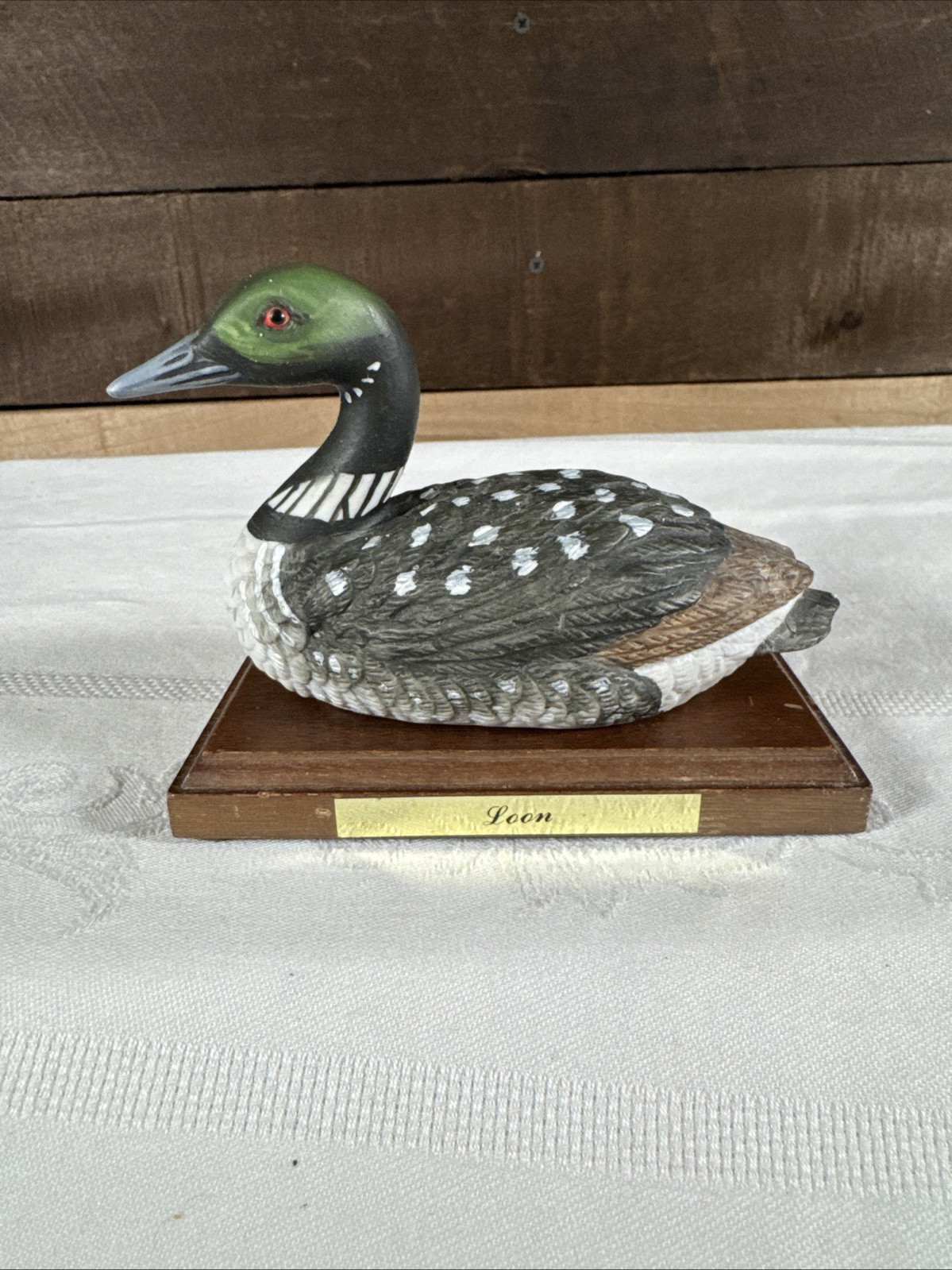 Vintage Lefton Loon Figurine “American Decoy” Tomoyuki Toda Hand Painted 1983