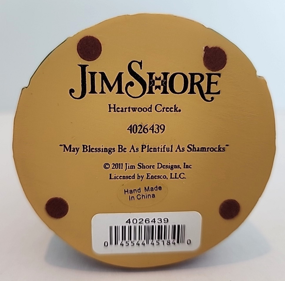 Jim Shore MAY BLESSINGS BE AS PLENTIFUL AS SHAMROCKS St Patrick’s Day 4026439