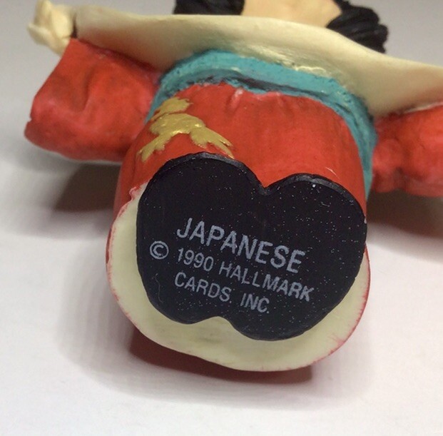 Hallmark Girl In Kimono Japanese Wish Figurine 3 3/8 Inch 1990