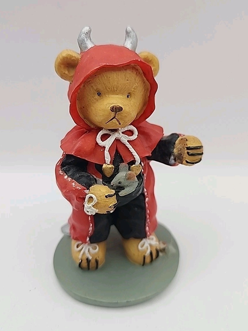 Brianna The O Bear Family Devil Teddy Bear Figurine Halloween 90s Cute