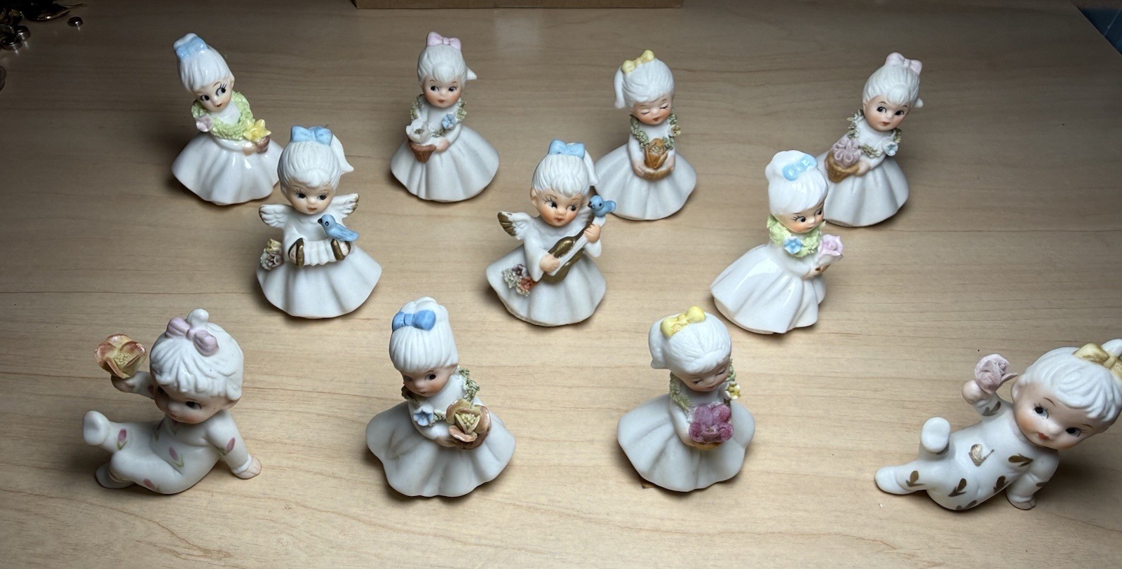 Vintage Napco Flower Girl and Babies Figurines Lot