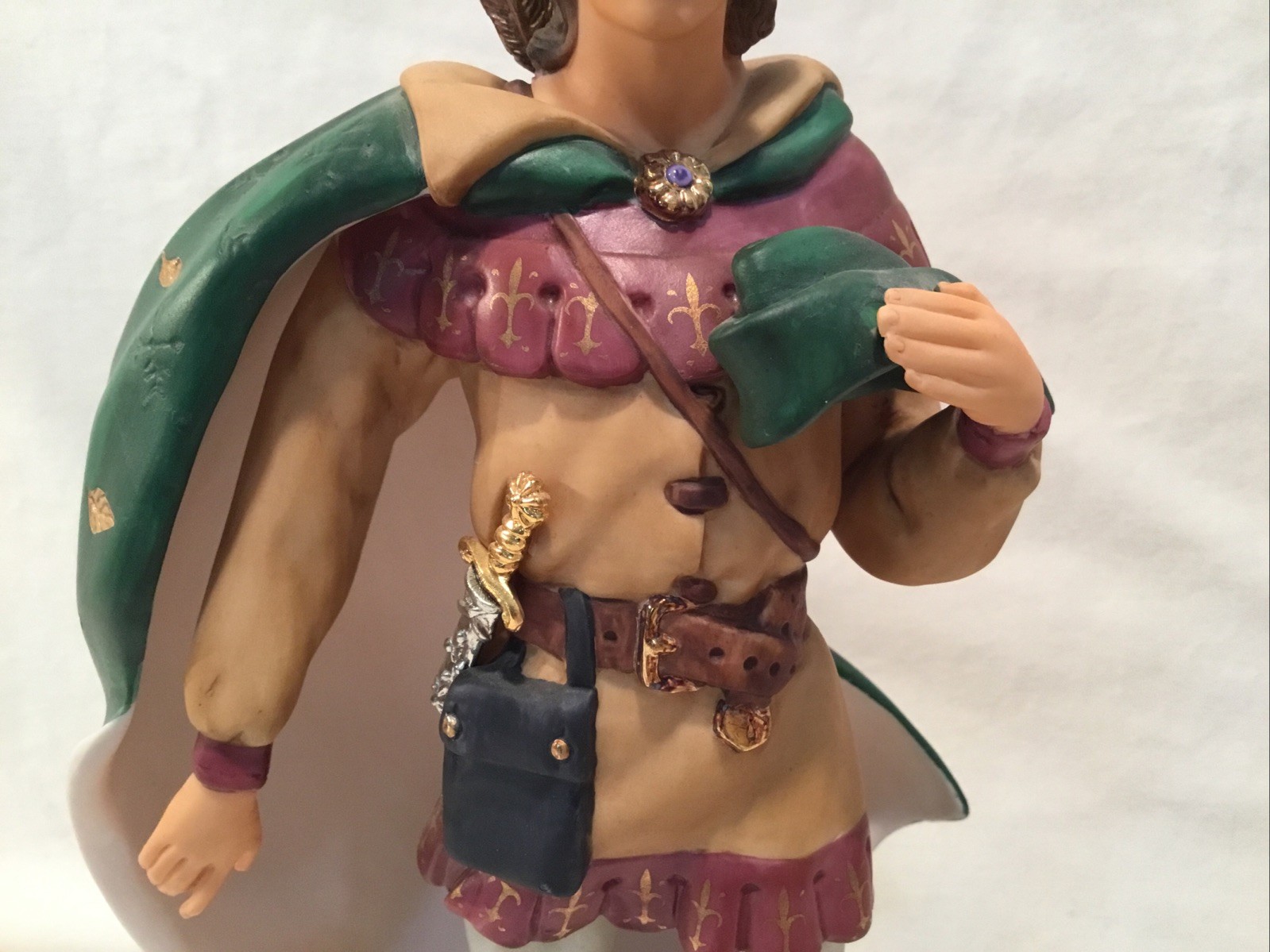 1996 Robin Hood statue by Lenox Legendary Princesses bisque porcelain figurine