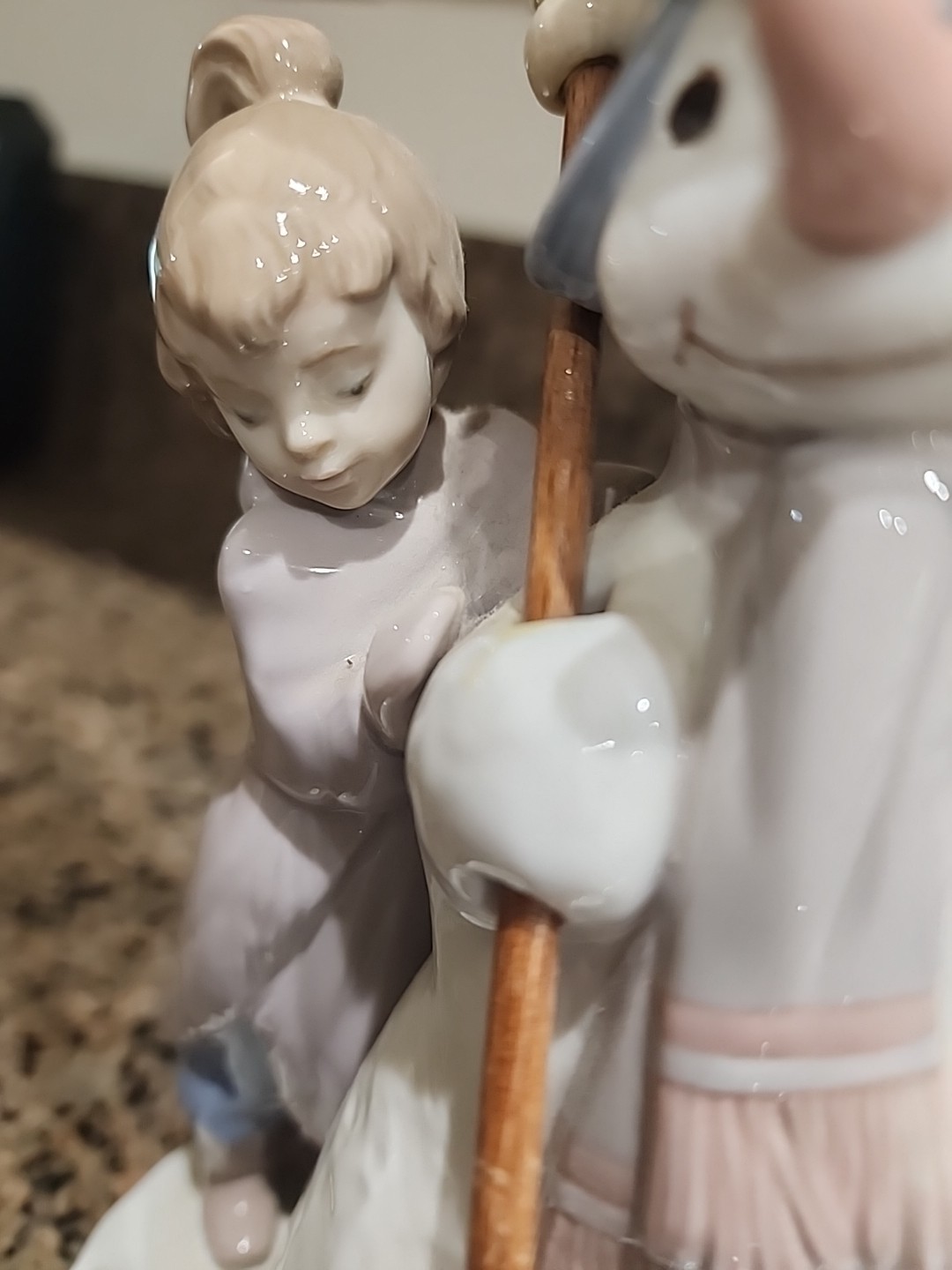Lladro “Girl With Snowman” #8168 Figurine – 8.5 Inches Tall