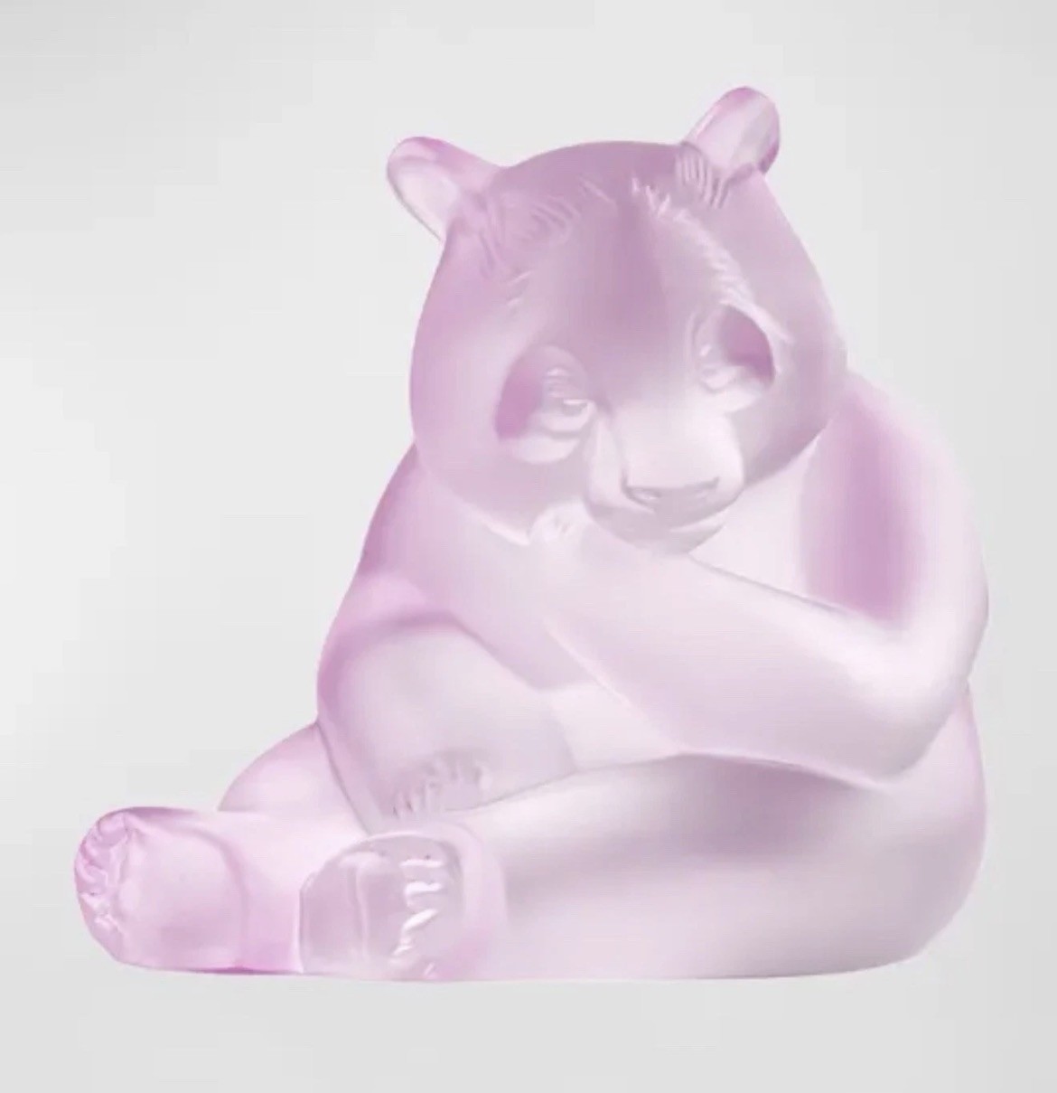 Lalique Sitting Panda Bear Crystal