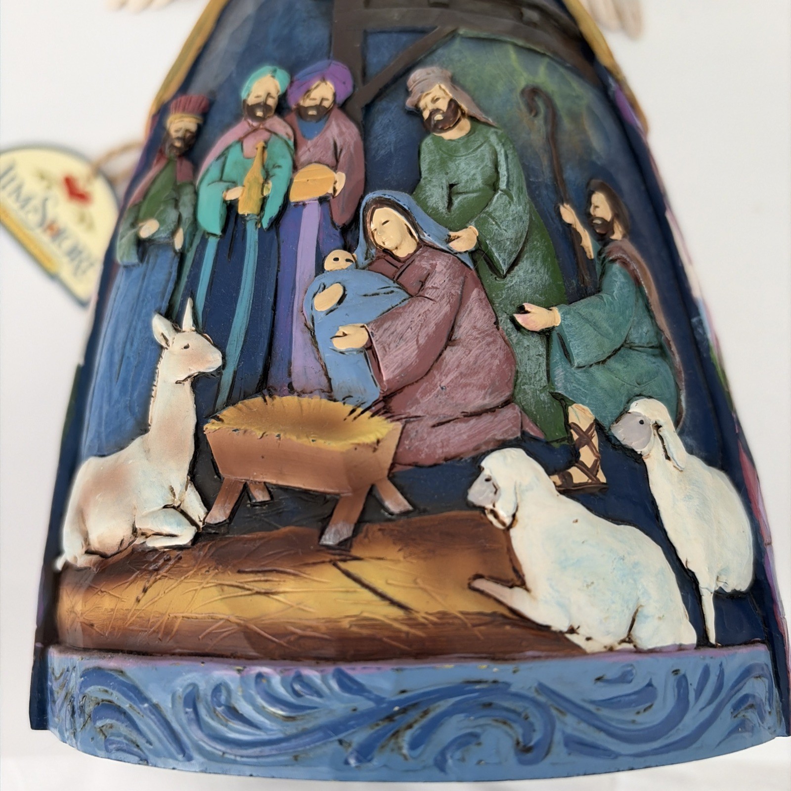 JIM Shore Angel with Nativity Scene figurine #4059760BT “Unto Us A Son Is Given”