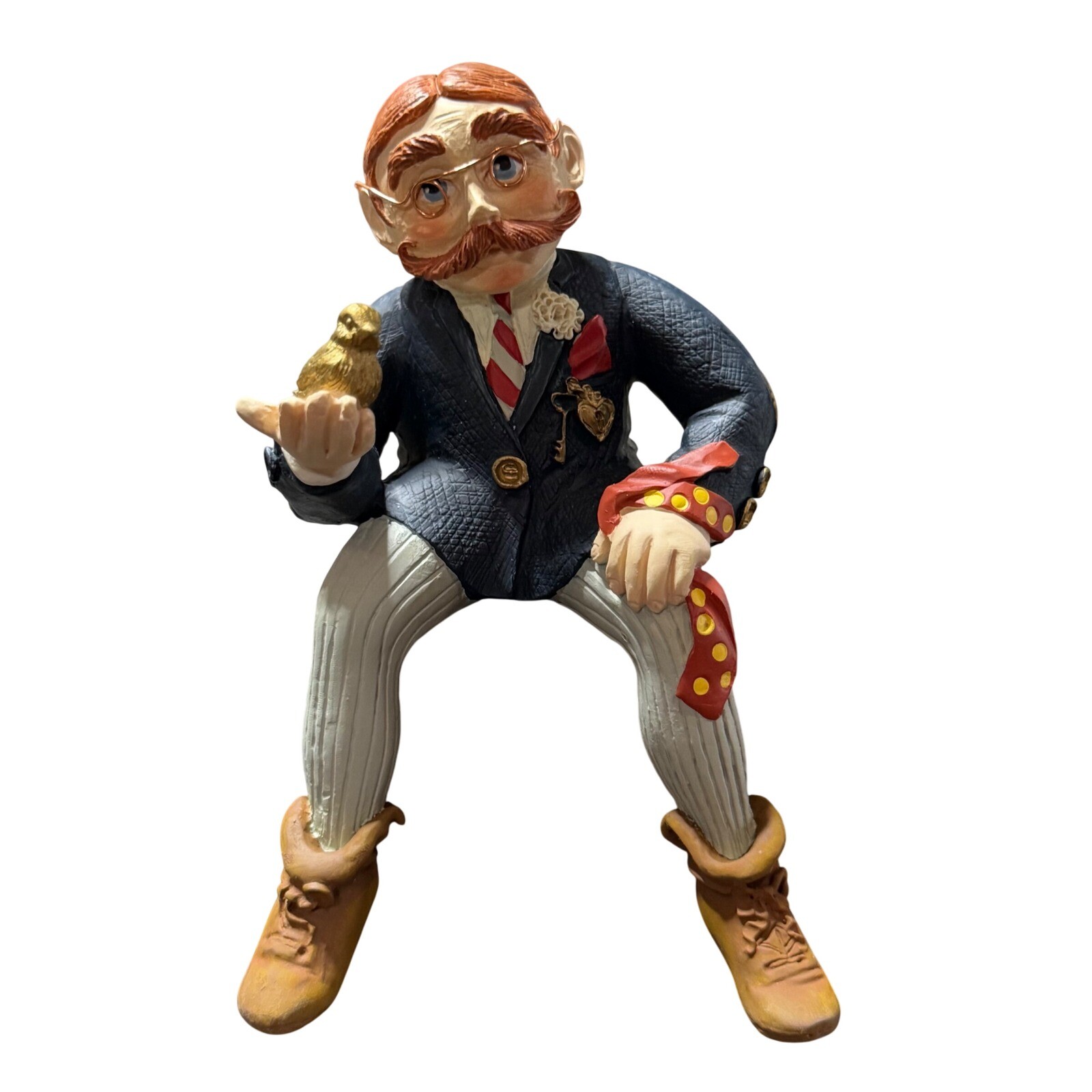 Shenandoah Designs Keeper of the Fathers Shelf Sitter Figurine Man with Bird Dec