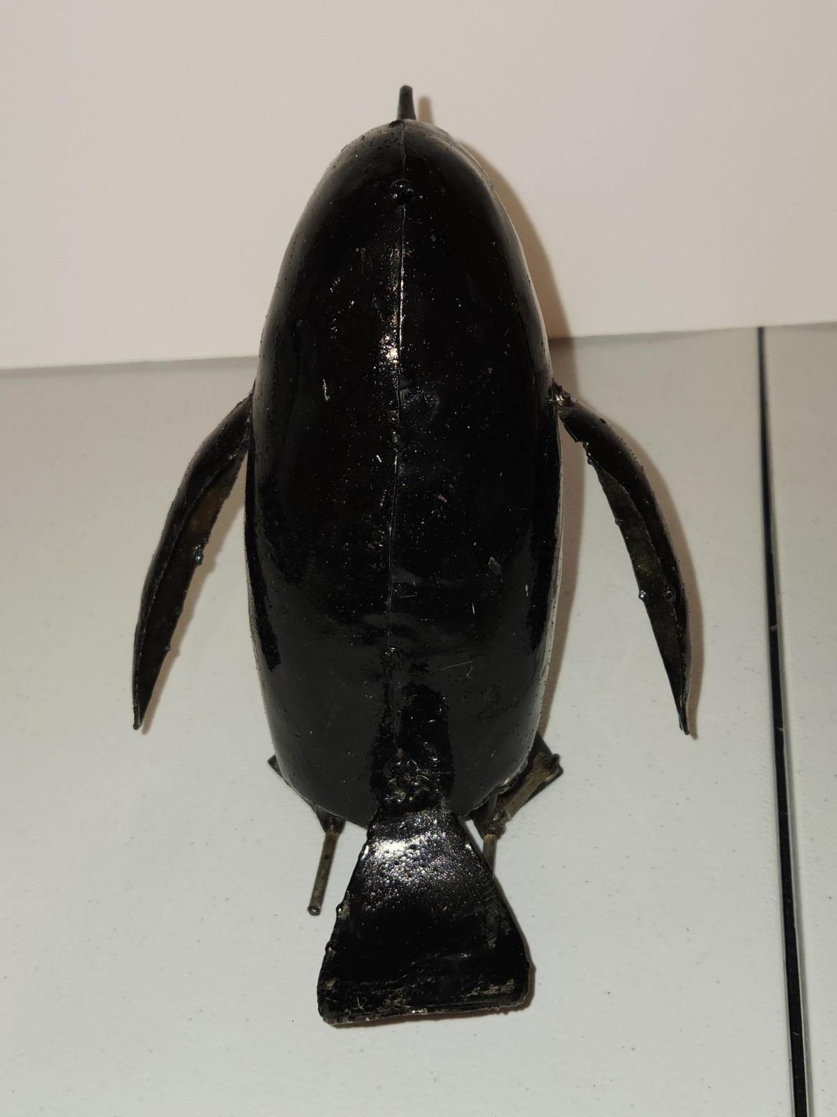 Handcrafted Penguin Sculpture Made by Artisans in Zimbabwe 6.5 In. Tall