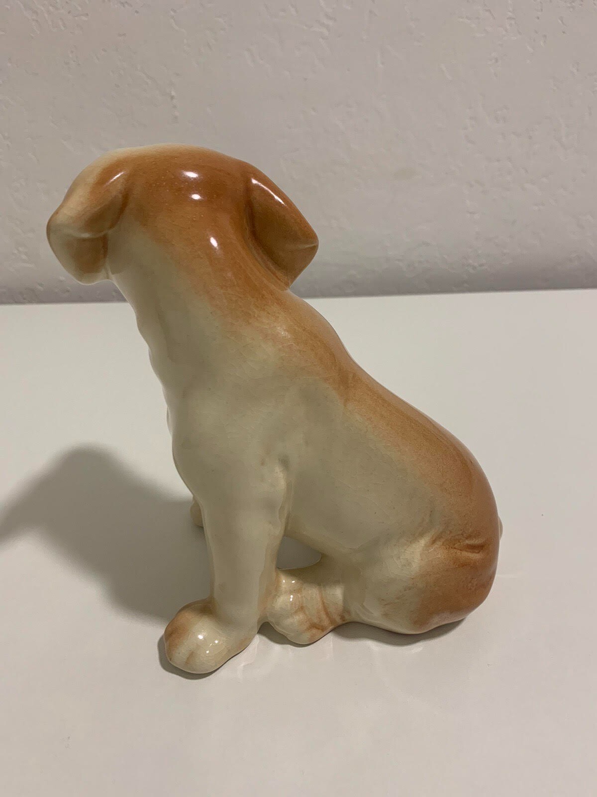 Vintage porcelain figurine of a dog Cluj Napoca Cervit 1940-1949 Romania