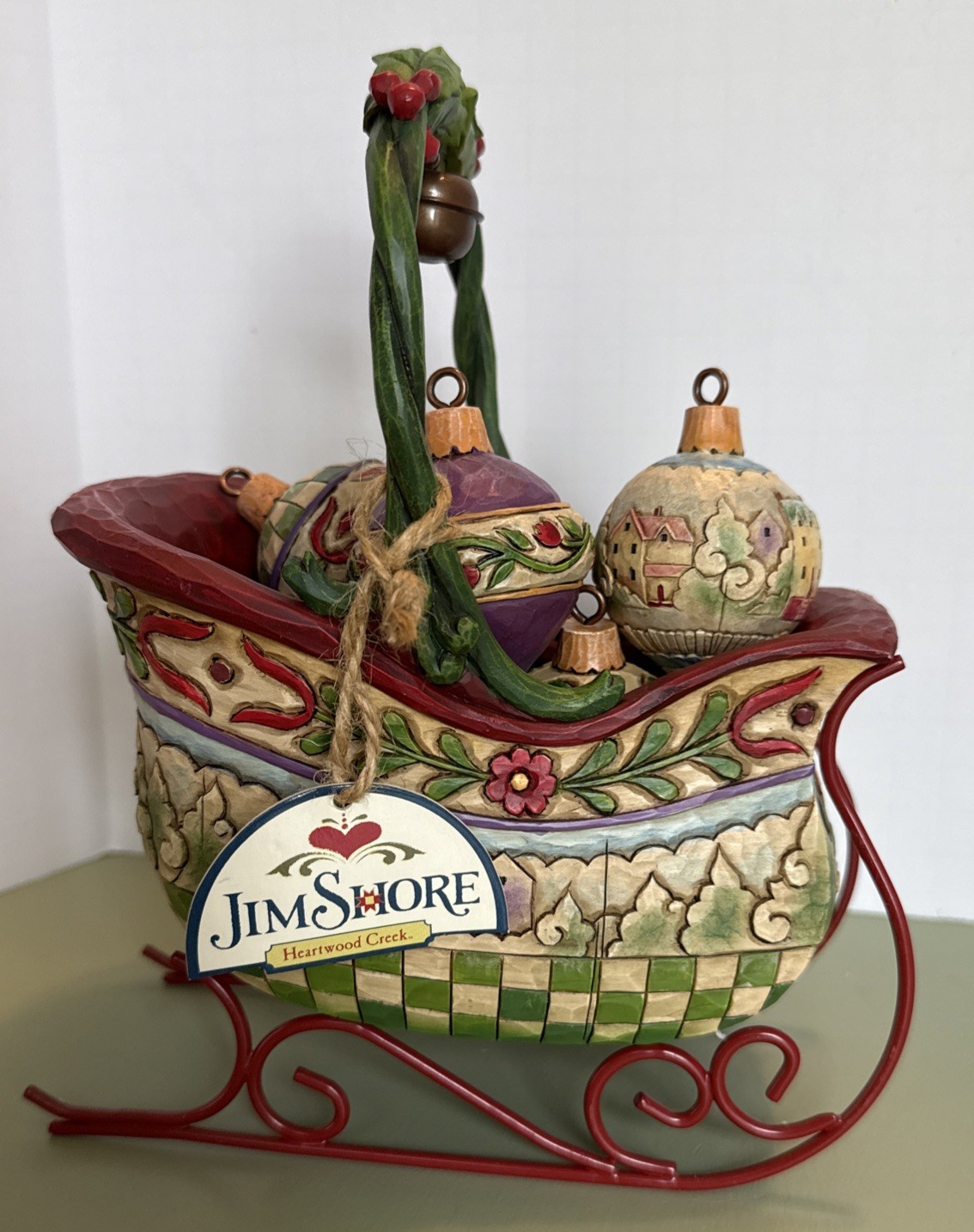 Jim Shore SLEIGH BELLS RING Christmas Sleigh and Ornaments 4009195 New w/ Box