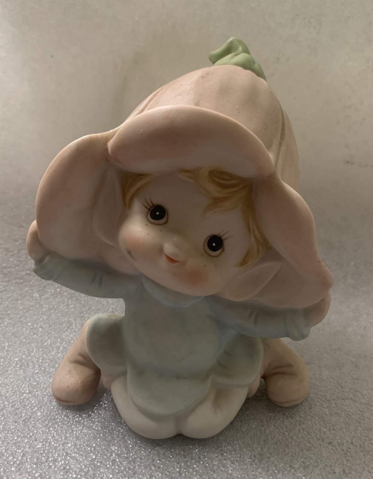 Vintage Homco 5615 Pixie Elves Fairies Figurines Elf Flower Girl Tulip Figures