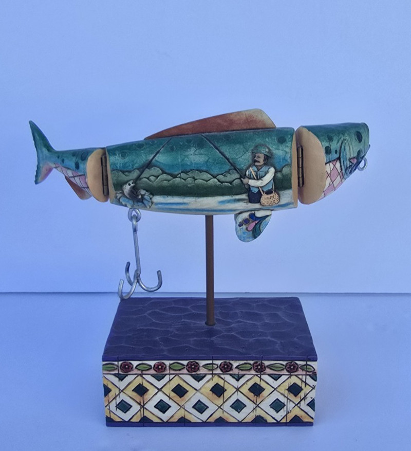 Jim Shore Heartwood Creek The Lure Of The Great Outdoors 2005 Fishing Fish