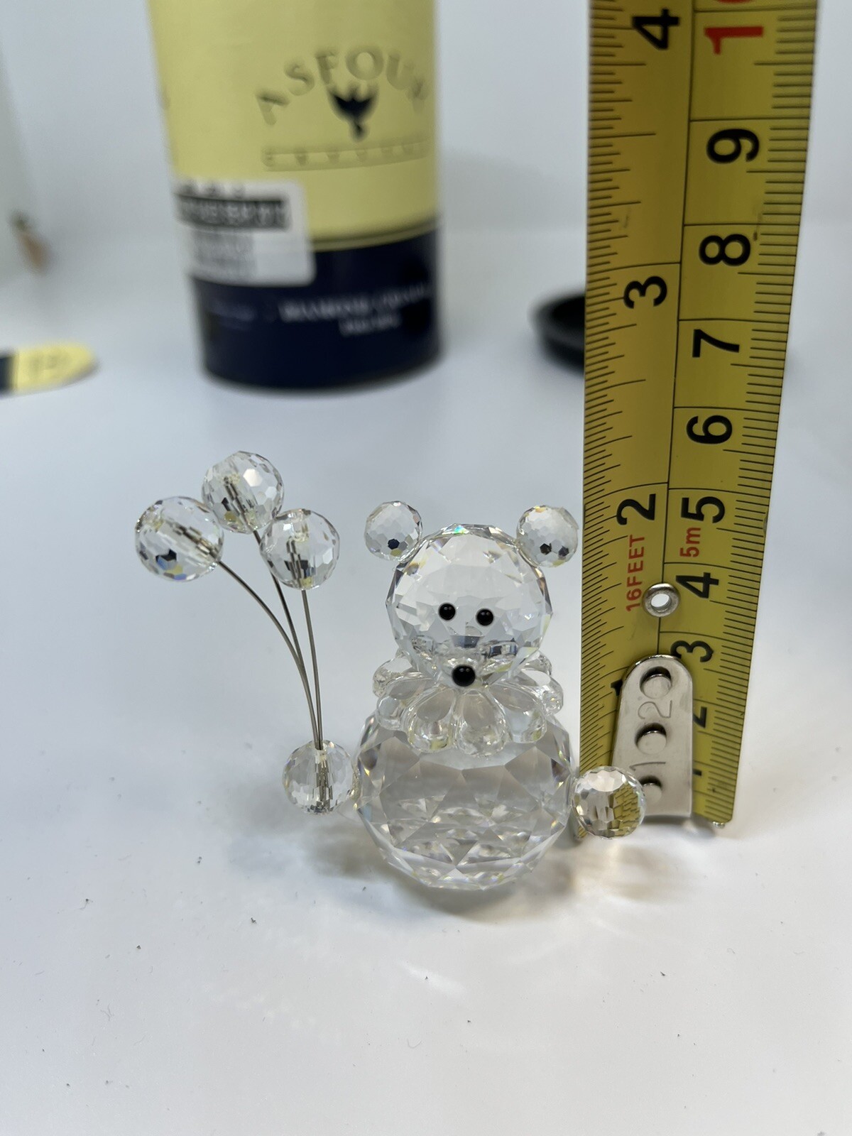 Vintage Asfour CrystalBear With Balloons Animal Figurine