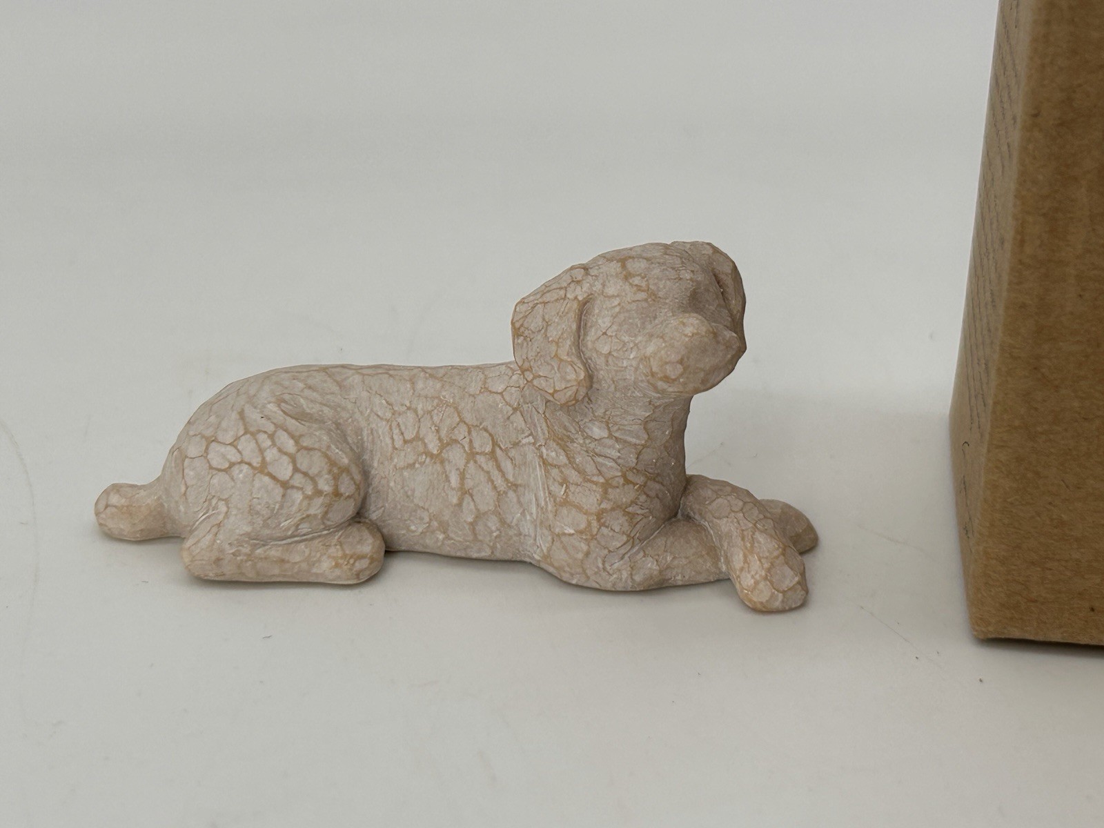Willow Tree Love My Dog Small Lying Down Sculpted Hand-Painted Figure