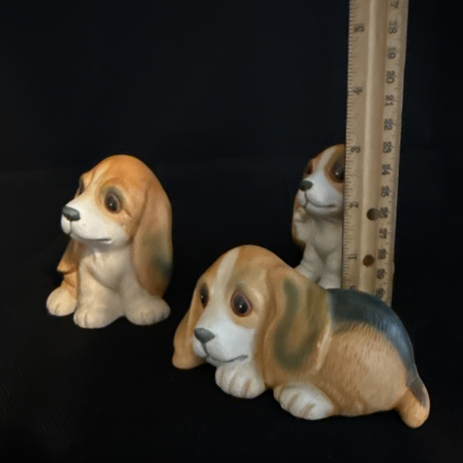 Lot of 3 Vintage HOMCO Home Interiors Ceramic Puppy Dog Figurines Set #1407