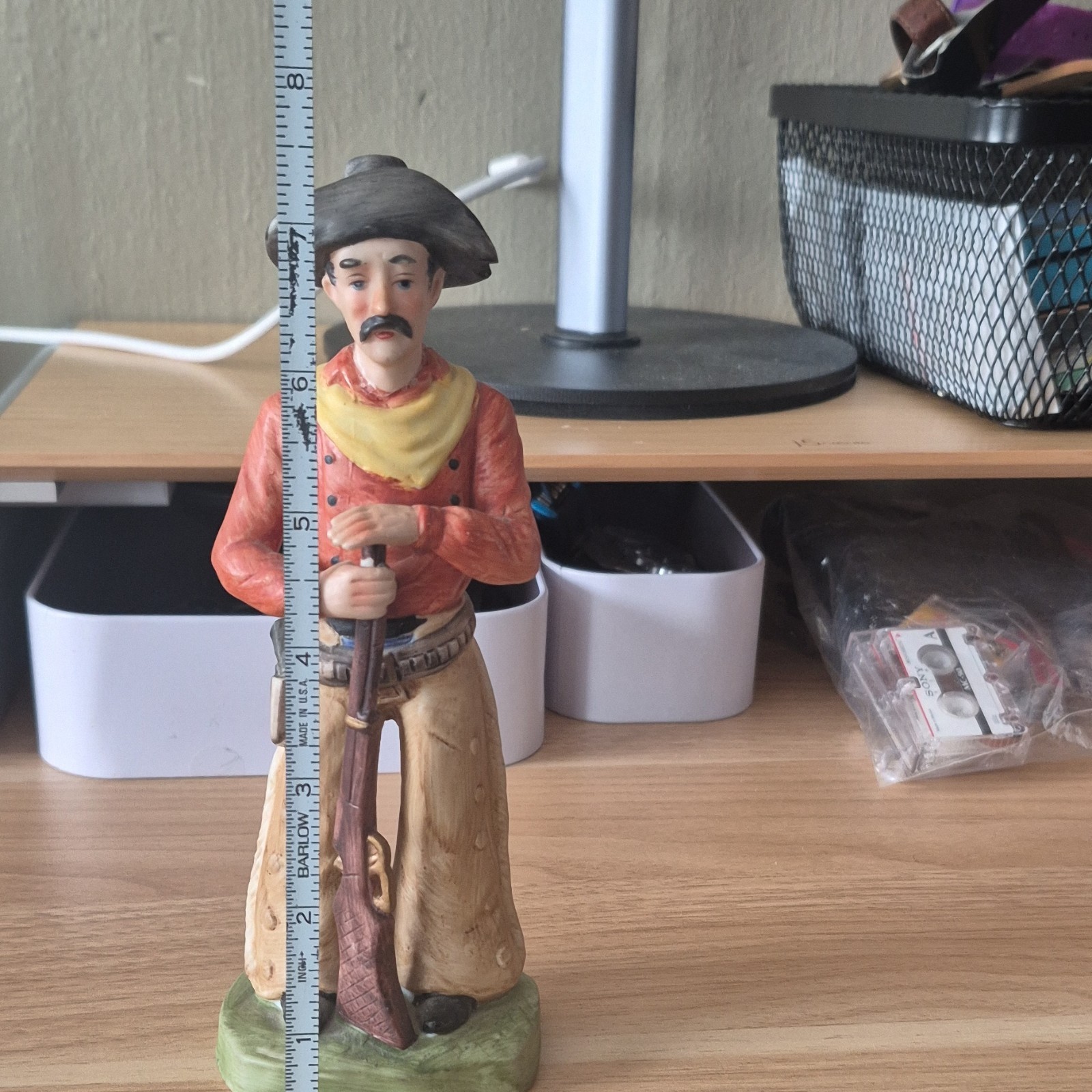 Figure of A Cowboy From The United States of Porcelain Vintage