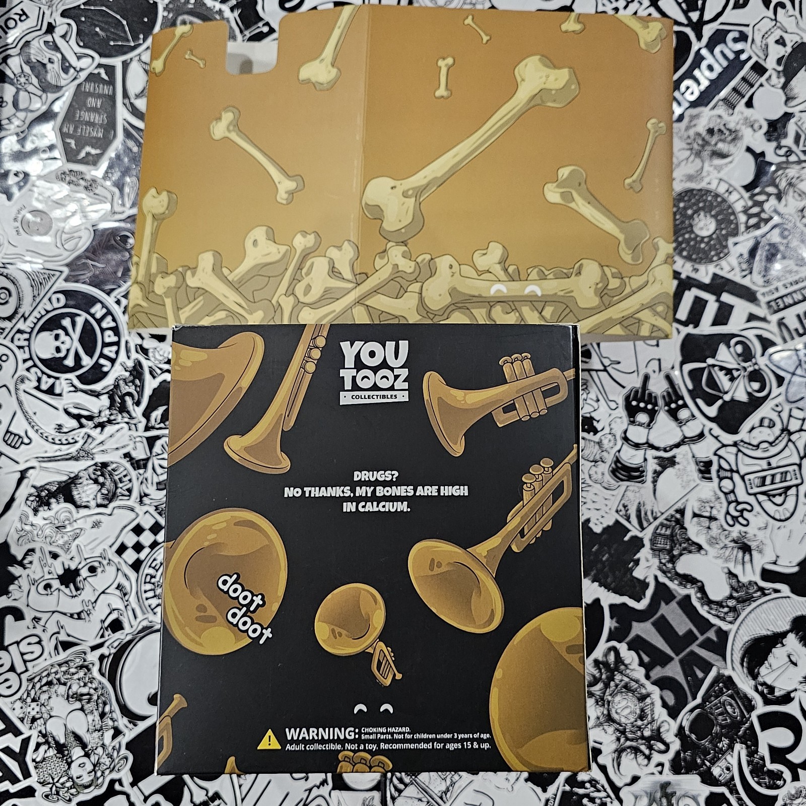 Youtooz Doot Doot Meme #27 Skull Trumplet Halloween Skeleton New w/ Sleeve